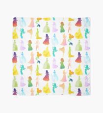 Prinzessinnen Aquarell Silhouette Tuch