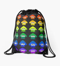 Rainbow Splatoon Squids Drawstring Bag