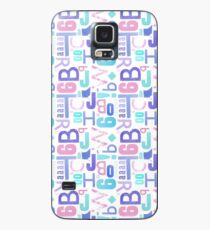 Letterpress Pastel Pattern Case/Skin for Samsung Galaxy