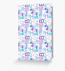 Letterpress Pastel Pattern Greeting Card