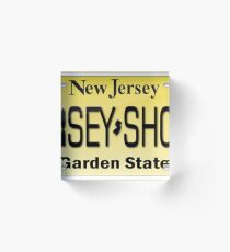 J shore License plate Acrylic Block