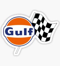 Gulf Racing checkered Sticker
