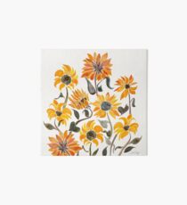 Lámina rígida Acuarela Girasol - Paleta amarilla y negra