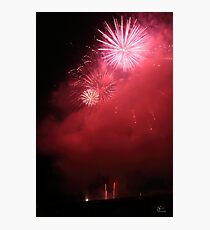 Red Fireworks Photographic Print