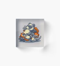The Masked Mob Acrylic Block