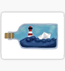 The bottle ship Sticker