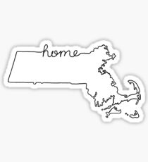 Massachusetts Home State Outline Sticker