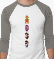 All 8 Bit Mario Men's Baseball ¾ T-Shirt
