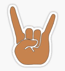 hook em horns hand Sticker