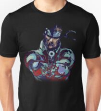 Camiseta unisex Metal Gear Solid Snake Classic RARE Diseño 100% redibujado en Adobe Ilustrator Vector Format.
