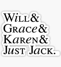 Will and Grace Names Sticker