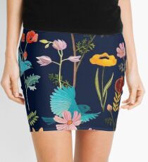 flores y pajaros Mini Skirt