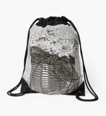 Tin Can Daisies Drawstring Bag