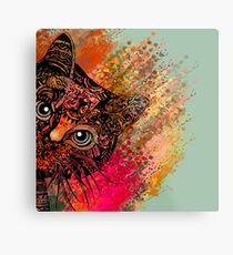 Lienzo metálico Cat Mandala