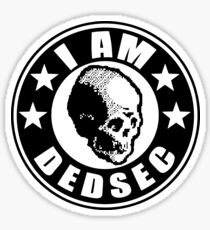 IamDedsecWhtLogo Sticker