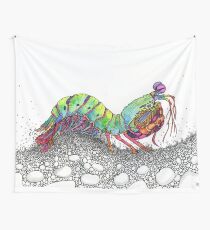 Be weird, Be free. The Magnificent Mantis Shrimp Wall Tapestry