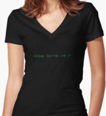 Alias Linux Women's Fitted V-Neck T-Shirt