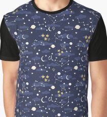 cosmos, moon and stars. Astronomy pattern Graphic T-Shirt