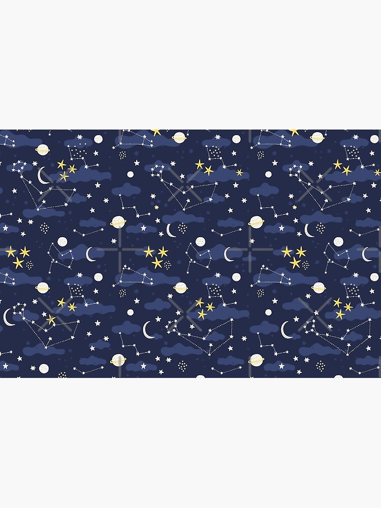 cosmos, moon and stars. Astronomy pattern by kostolom3000