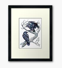 Lámina enmarcada Hugin y Munin