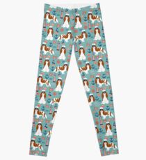 Cavalier King Charles Spaniel dog breed nautical sailboat new england lighthouse Leggings