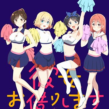 Cute Cheerleaders - Kanojo Okarishimasu Anime Art Board Print for