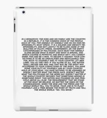 Cap Speech iPad Case/Skin