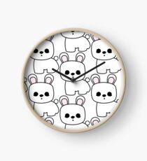Cute Pet Bunny Rabbit Blanc de Hotot Clock