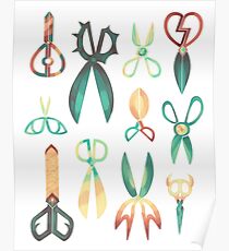 Dimensional Scissors Poster