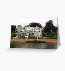 American Style House, River Thames Greeting Card