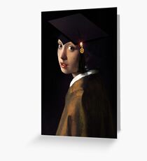 Girl with the Graduation Cap Greeting Card