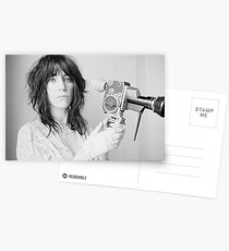 Patti Smith mit einer Videokamera Postkarten