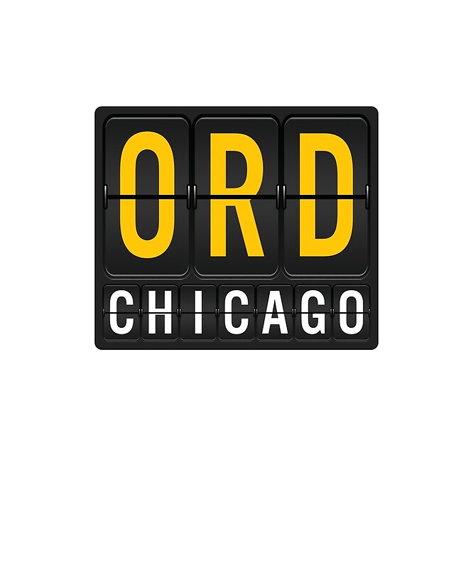 "ORD Chicago O'Hare Airport Code" by albertellenich Redbubble