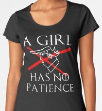 A Girl Has No Patience for Trump Women's Premium T-Shirt