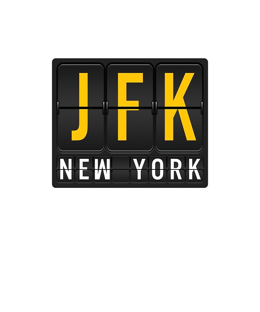 "JFK New York Airport Code" by albertellenich Redbubble