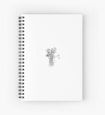 Cuaderno de espiral dibujo de flor estética