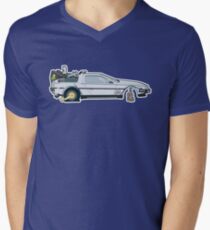 Busted: DeLorean DMC-12 Men's V-Neck T-Shirt