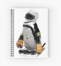 Little Mascot Hockey Player Penguin Spiral Notebook