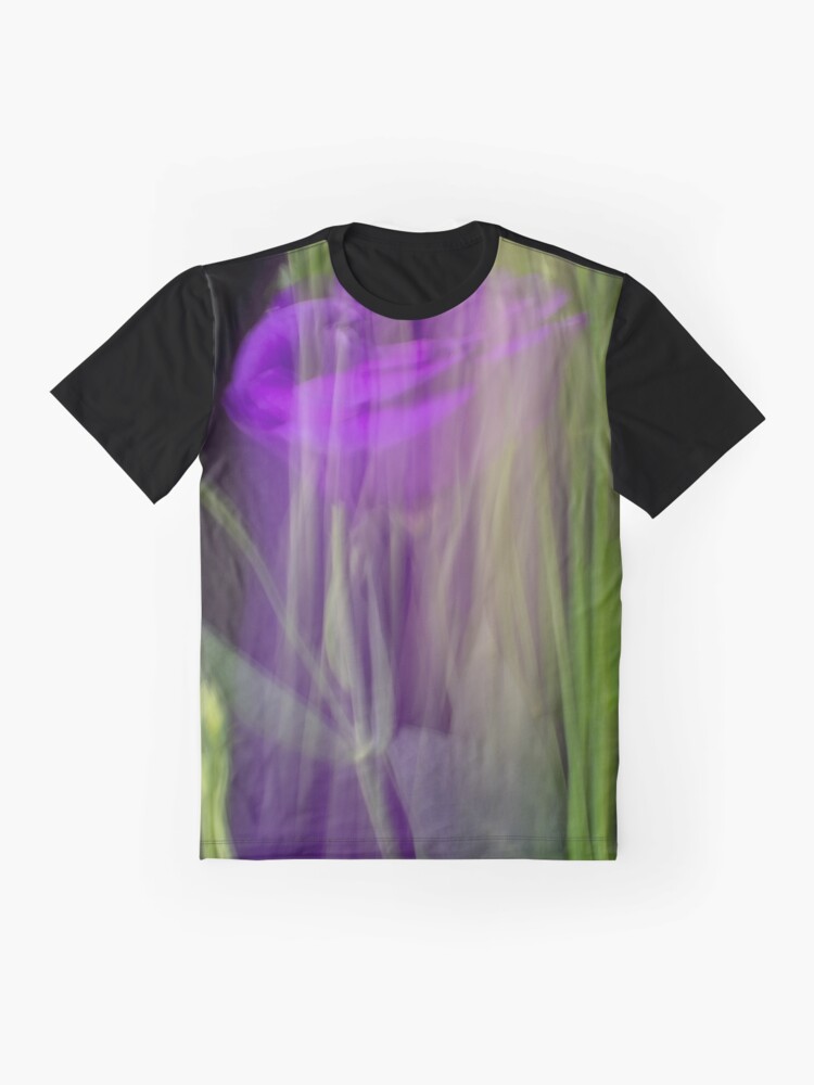 Alternate view of Fleur Blur-Abstract Purple Flower Photo Graphic T-Shirt
