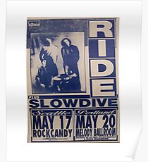 Fahrt, Slowdive-Shoegaze Tour-Plakat Poster