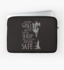 Thrones wolf t-shirt best quote Laptop Sleeve