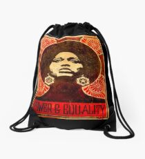 Angela Davis poster 1971 Drawstring Bag