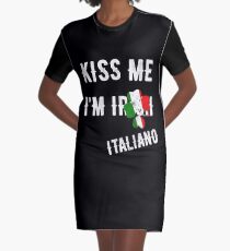 Küss mich Ich bin Italiener St. Patrick's Day Irish Italia T-Shirt Kleid