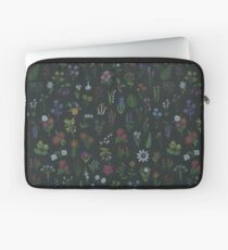 Dark Flower Pattern Laptop Sleeve