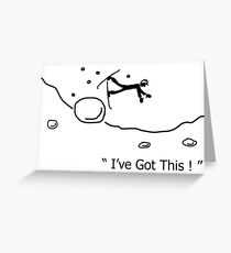 I've Got This Ski Crash Cartoon Greeting Card