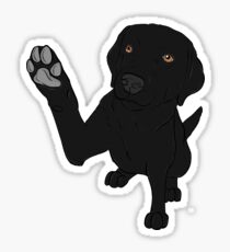 Give me Paw - - Black Lab Sticker