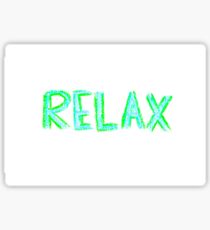 Word Relax, colorful hand writing on paper, happiness conceptual image Sticker