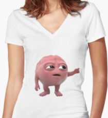 Lil Dicky Brain Women's Fitted V-Neck T-Shirt