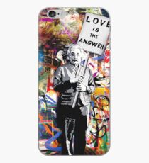 Banksy Albert Einstein Love Is The Answer Graffiti Vibe iPhone Case