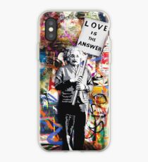 Vinilo o funda para iPhone Banksy Albert Einstein Love es la respuesta Graffiti Vibe
